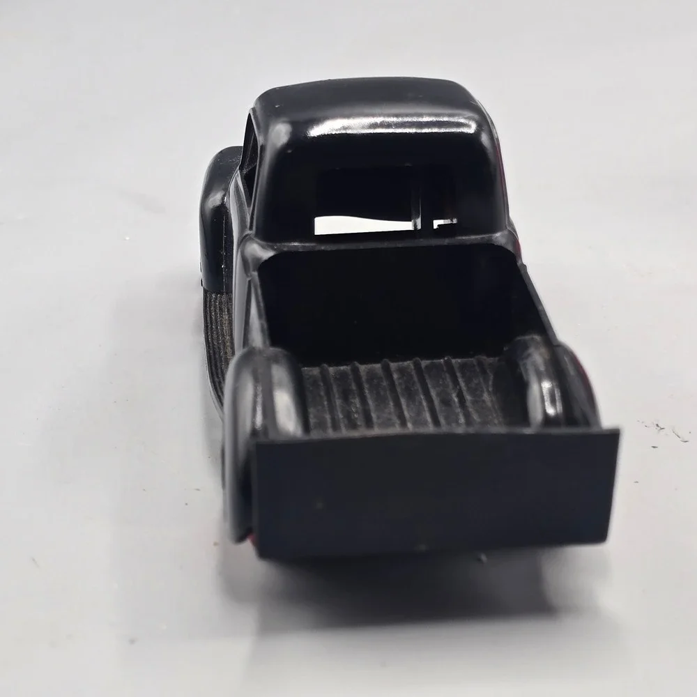 Vintage Irwin Hard Plastic Toy Cars Set Black Pickup Truck and Red Sedan